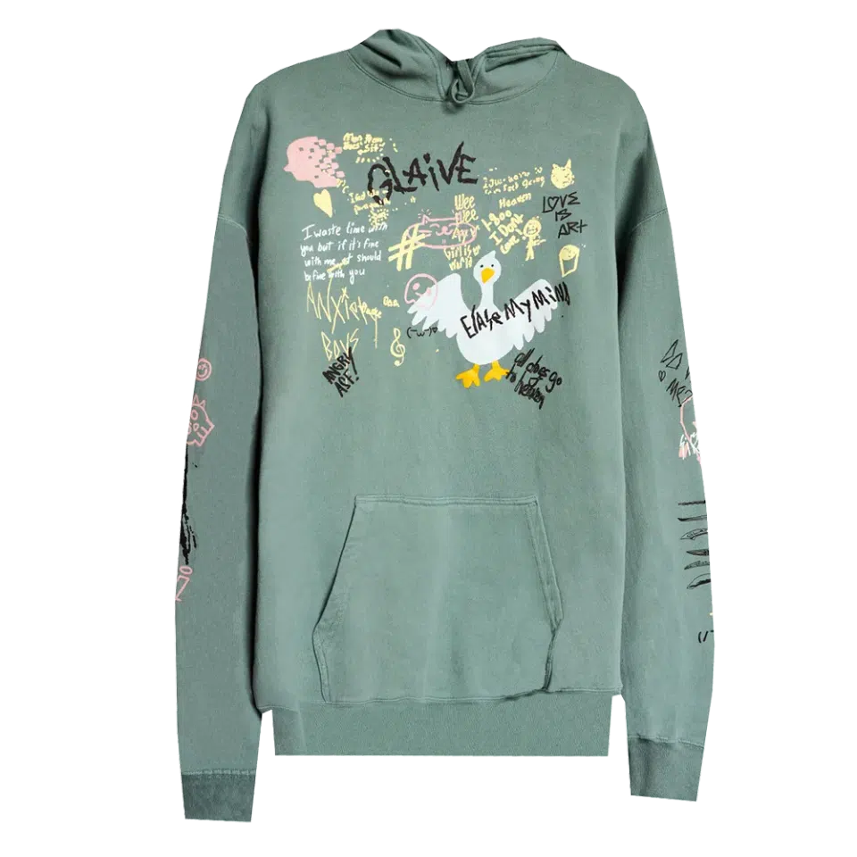 Cypress Green Sketch Hoodie