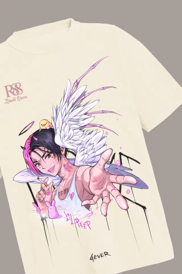 Lil Peep Messenger Tee (White) detail image 3