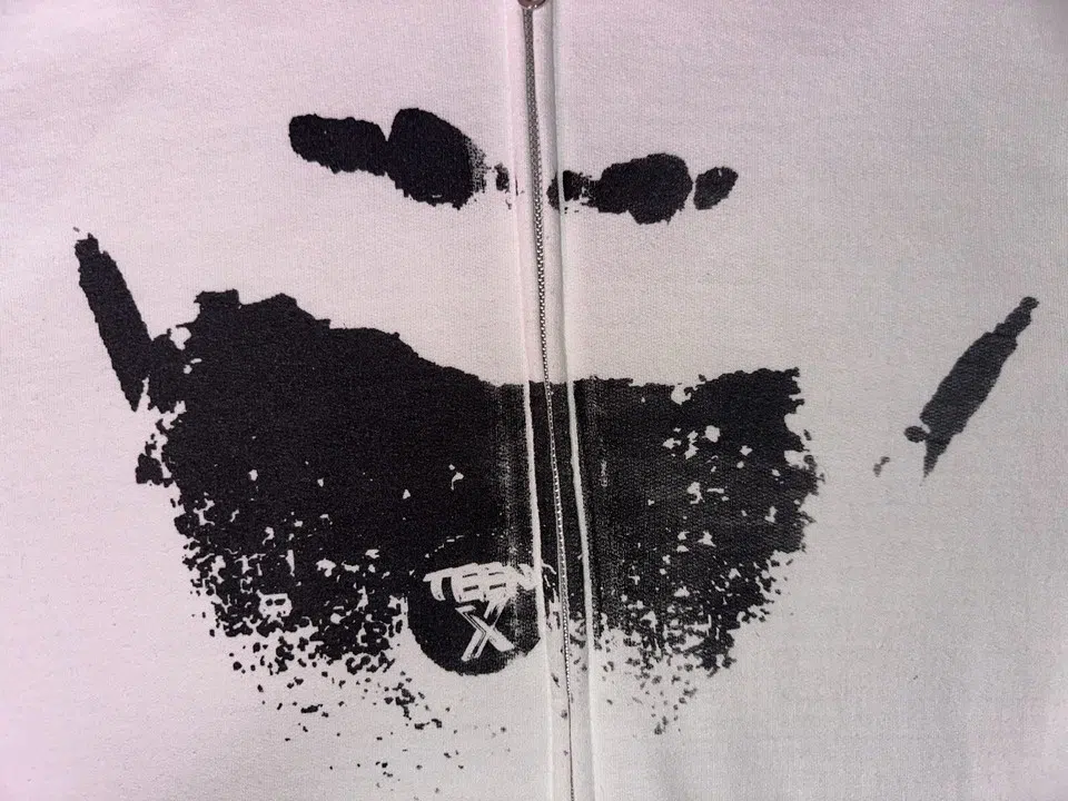 Ken Carson Teen X Zip-Up Hoodie (White) detail image 3