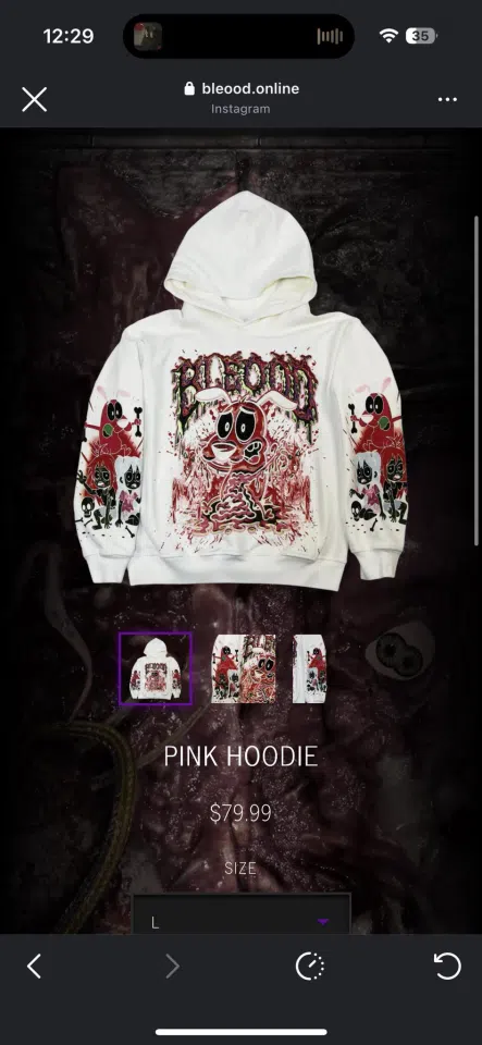 bleood Courage Hoodie detail image 2