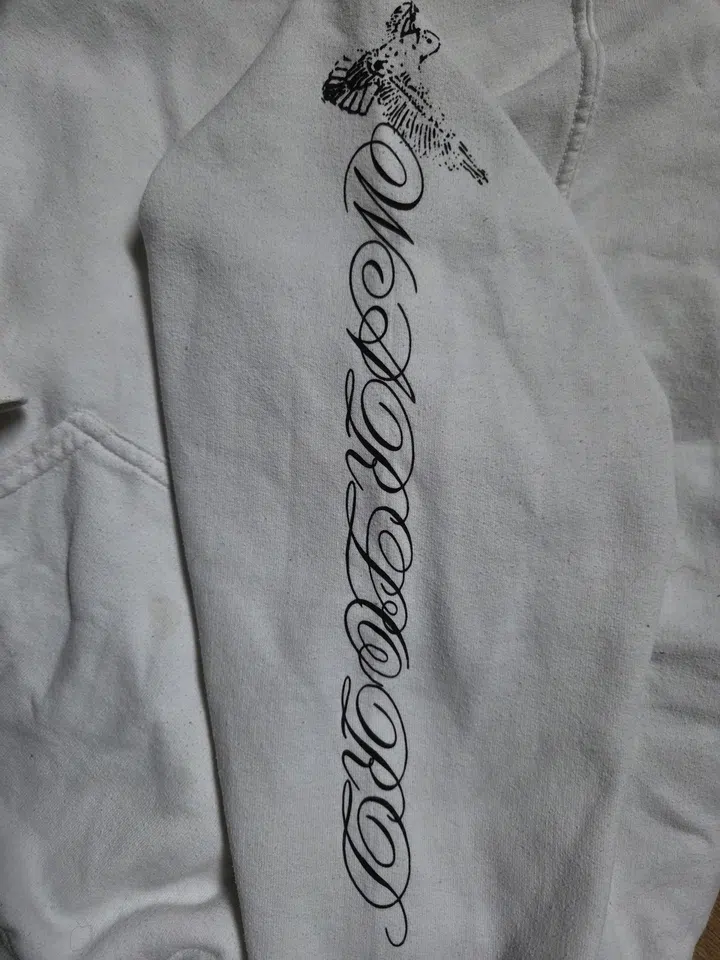 Yung Lean Warlord Hoodie (White) detail image 4