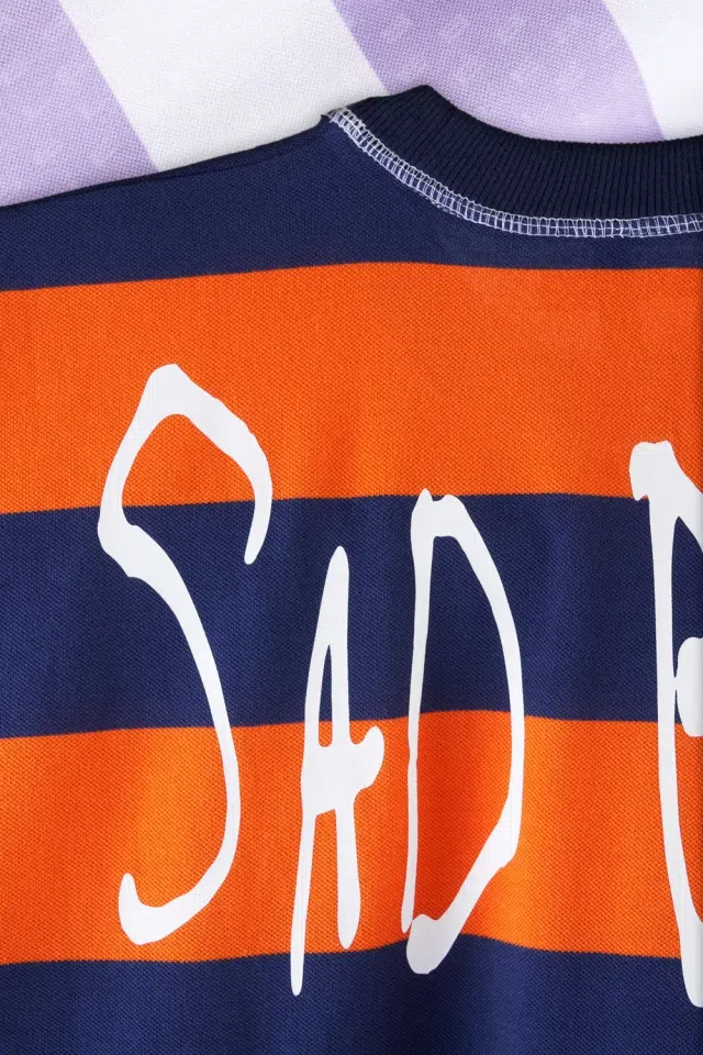 Sad Boys SBG T-Shirt 008 (Orange/Navy) detail image 3