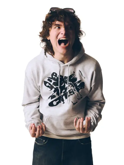 Nettspend Painter Hooded Sweatshirt (Grey) detail image 2
