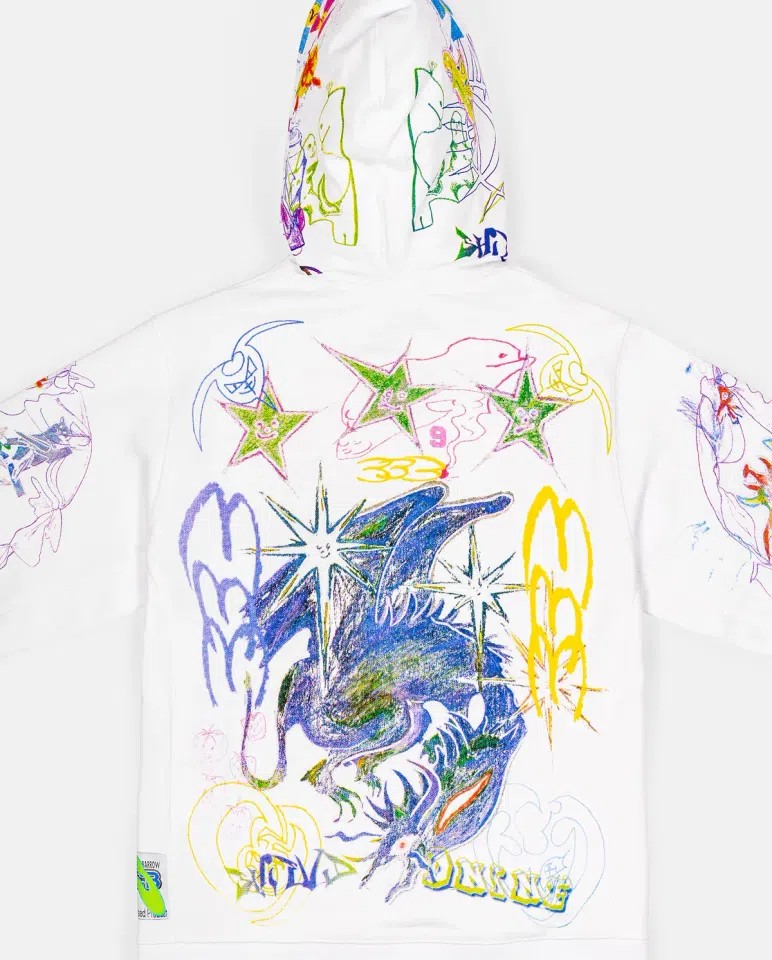 Bladee 333 Extasia Hoodie (White) detail image 4