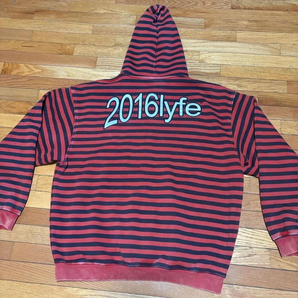 2016LYFE Stripe Zip-up (Red/Black) detail image 2