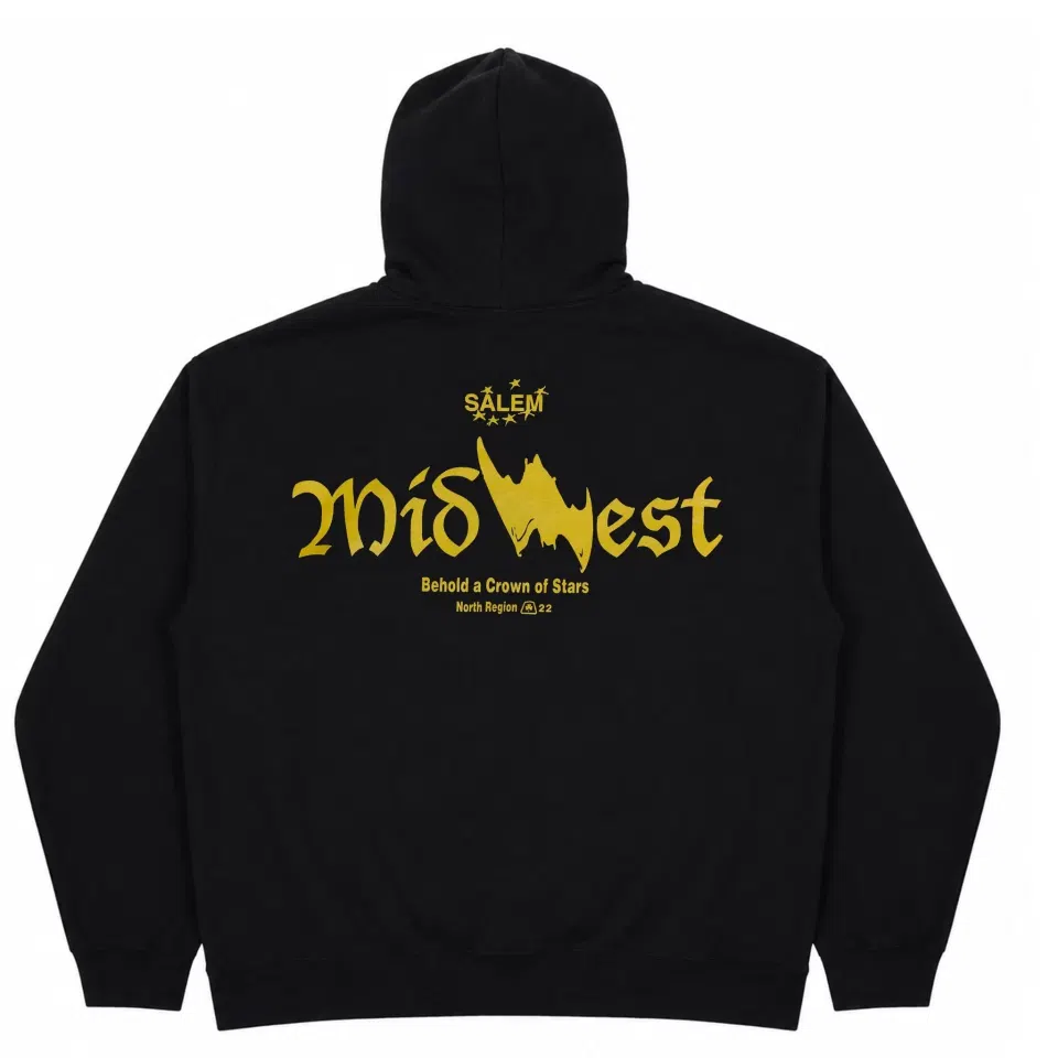 SALEM BATWING HOODIE BLACK detail image 2