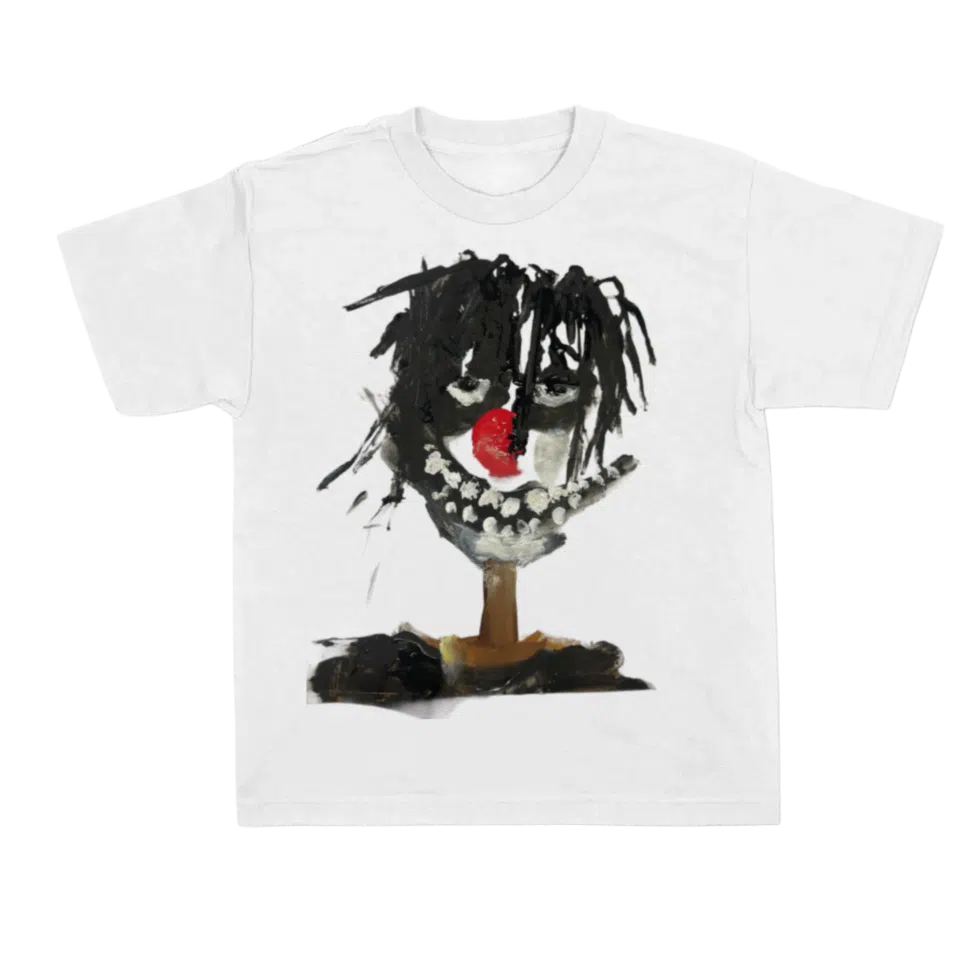White Clown Paint T Shirt