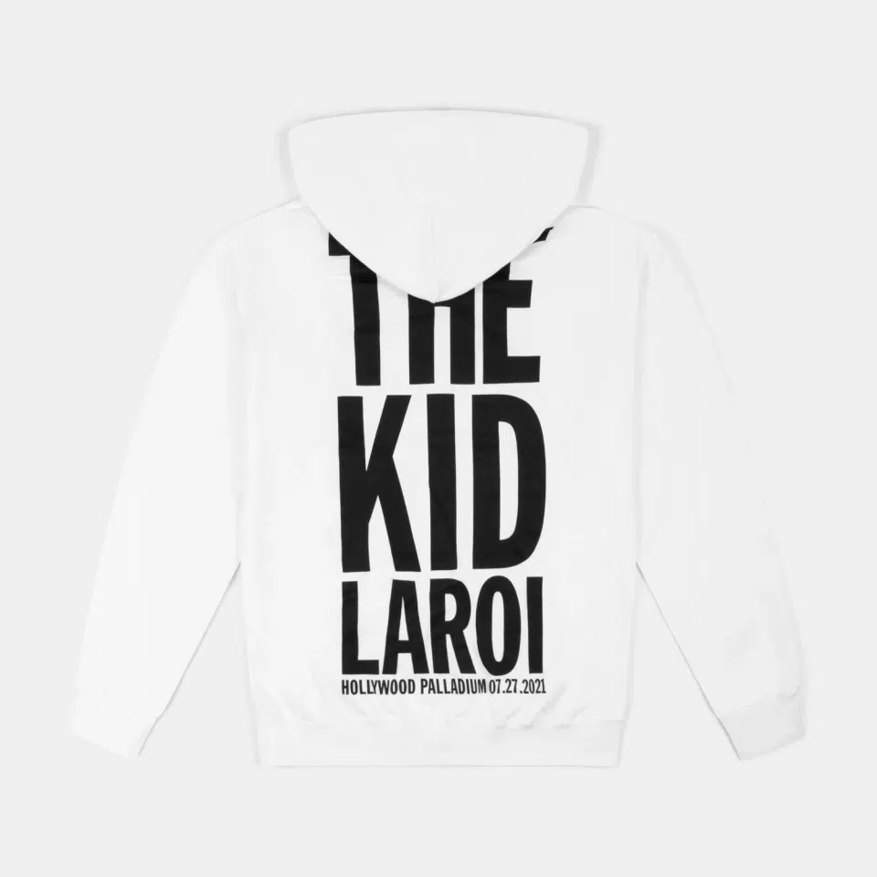 The Kid LAROI F*CK LOVE Hollywood Palladium Hoodie (White) detail image 2
