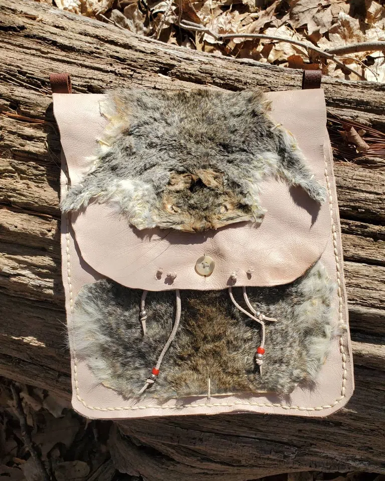 JJ VALHALLA Goat Leather + Squirrel Pelt Satchel detail image 2