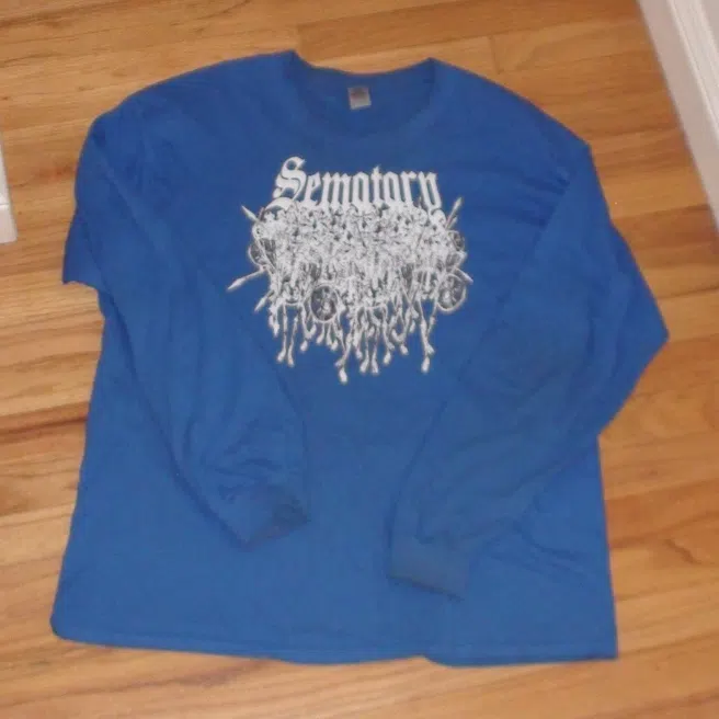 Sematary Skellingtons Long Sleeve (Blue / White) detail image 5