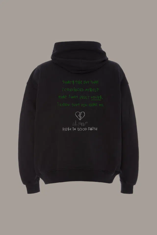 Lil Peep Heavy Live Forever Hoodie (Black) detail image 2