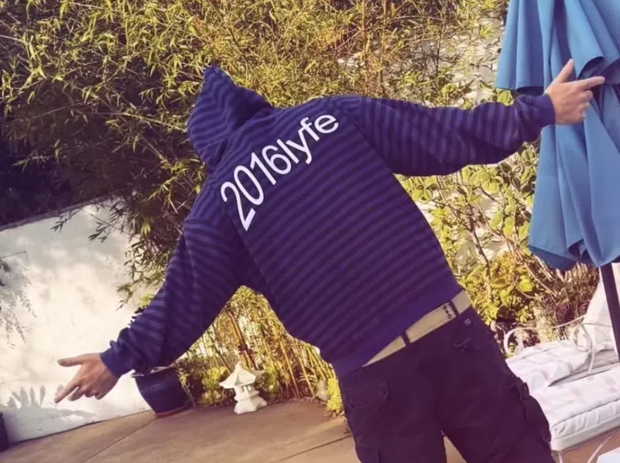 2016LYFE Stripe Zip-up (Blue/Black) detail image 2