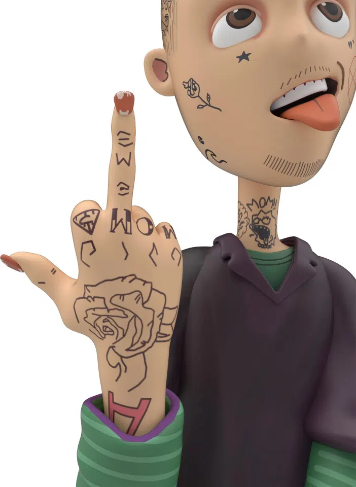 Lil Peep Friends and Family Figure detail image 5