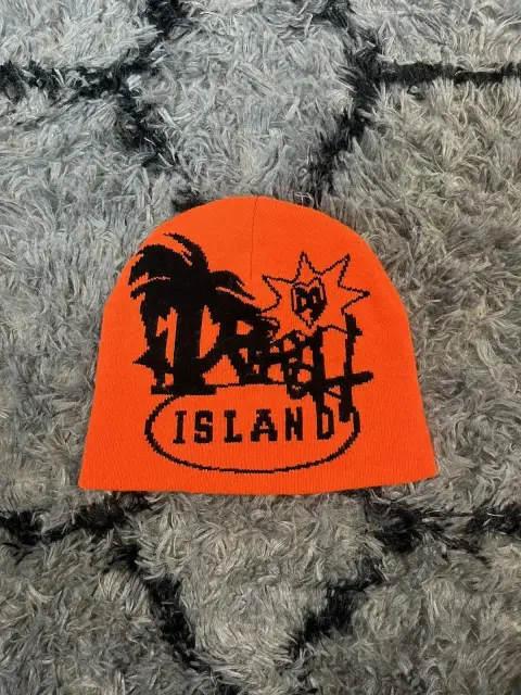 Trash Island Beanie (Orange)