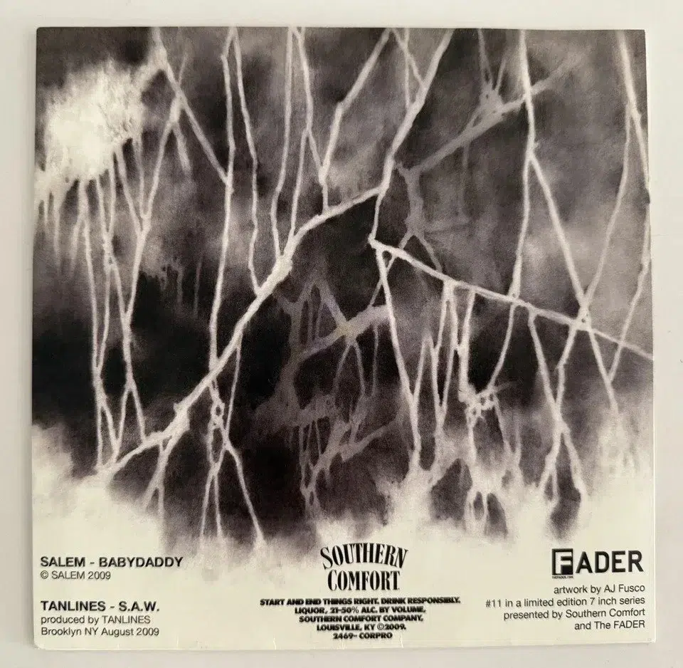 Salem / Tanlines - Babydaddy / S.A.W. 7" Vinyl Black detail image 4