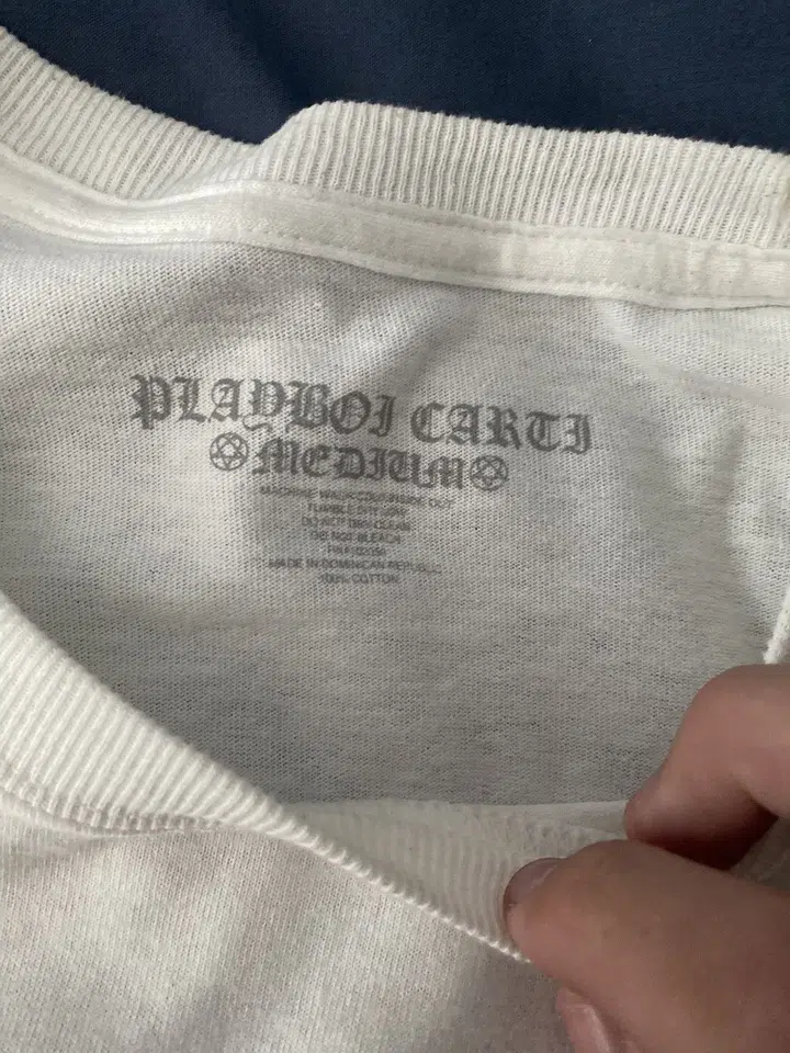 Playboi Carti Neon Tour Pentagram Long Sleeve — White detail image 3