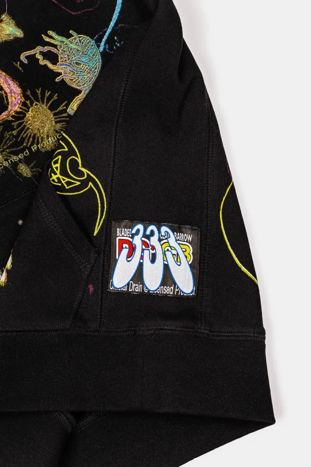 Bladee 333 Extasia Hoodie (Black) detail image 5