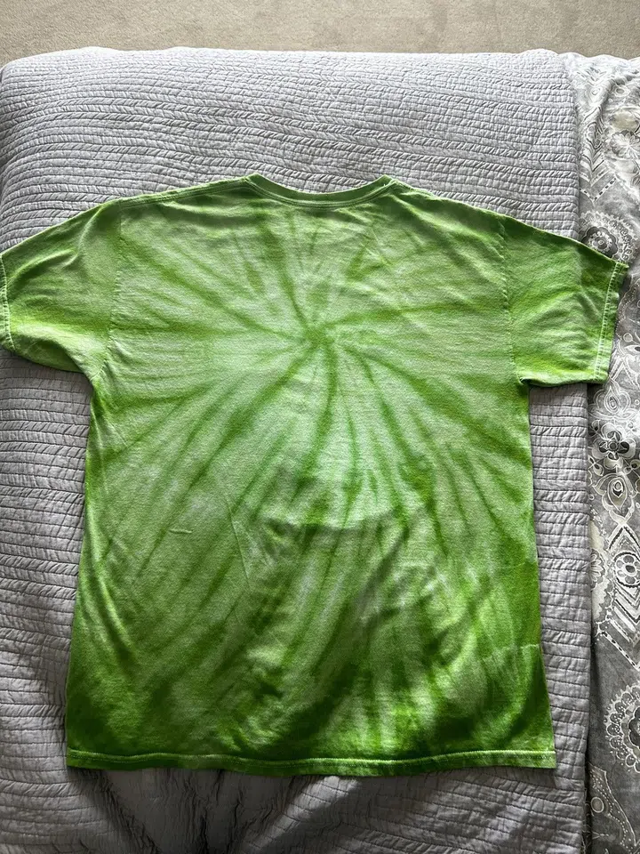Playboi Carti Die Lit Tour Smiley Face Tee — Green Tie-Dye detail image 2