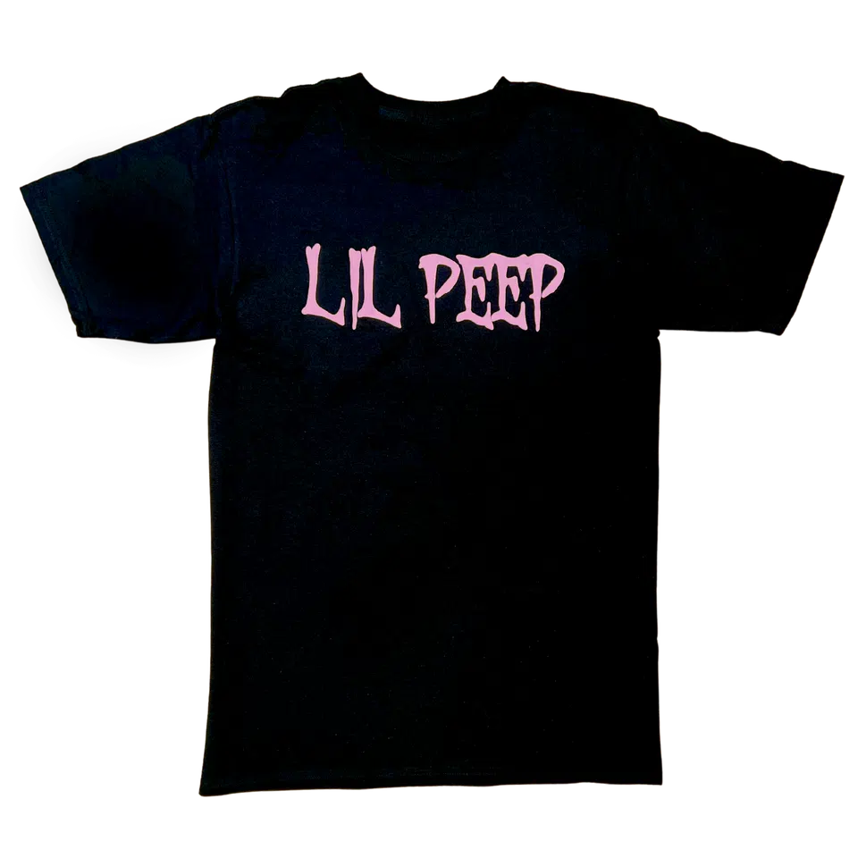 Black OG Lil Peep Design T-Shirt (Puff Print)