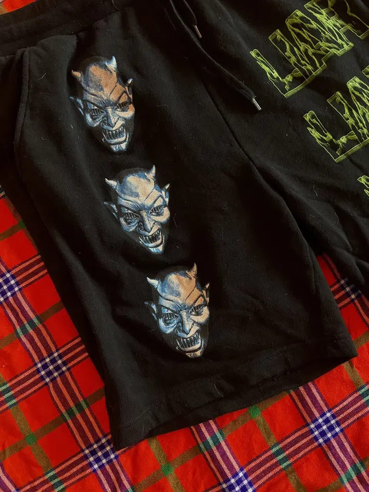 Playboi Carti Violent Liar Shorts (Black) detail image 2