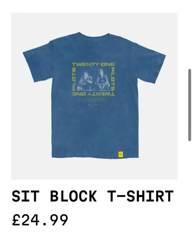 Twenty One Pilots Sit Block T-shirt detail image 2
