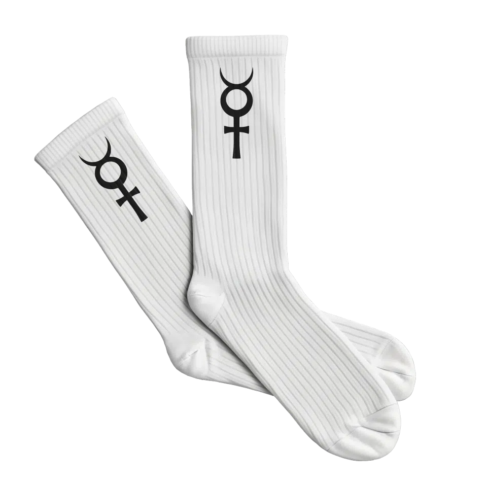 White Logo Socks