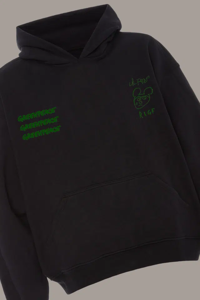Lil Peep Heavy Live Forever Hoodie (Black) detail image 3