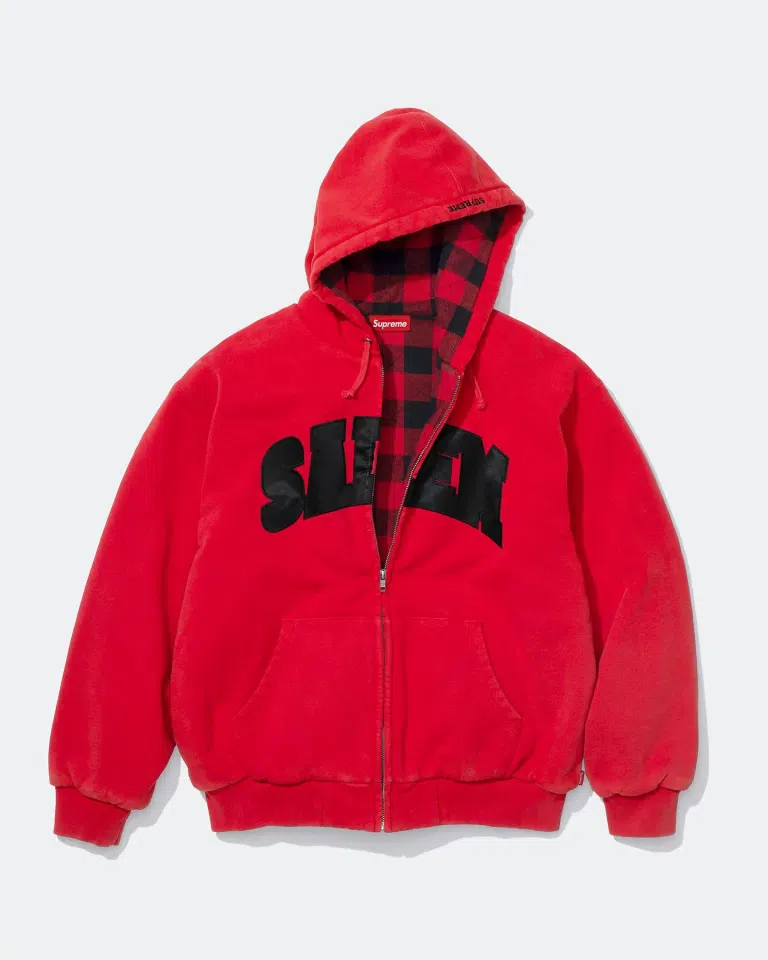 Supreme/SALEM Zip Up Hooded Sweatshirt (Red) detail image 2