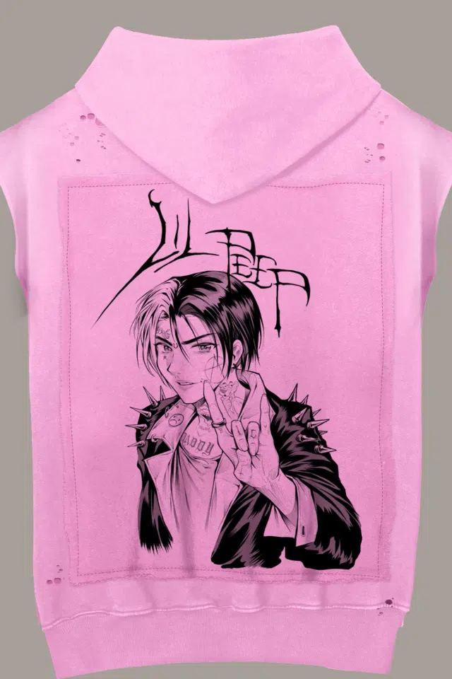 Lil Peep Deconstructed Patch Hoodie detail image 5