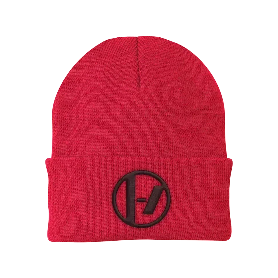 LOGO RED BEANIE
