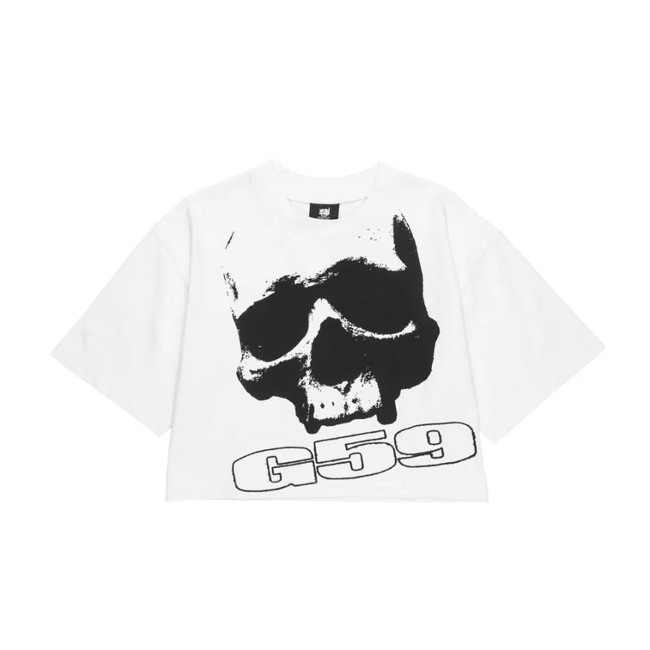 G59 Logo Women's Crop Tee (White)