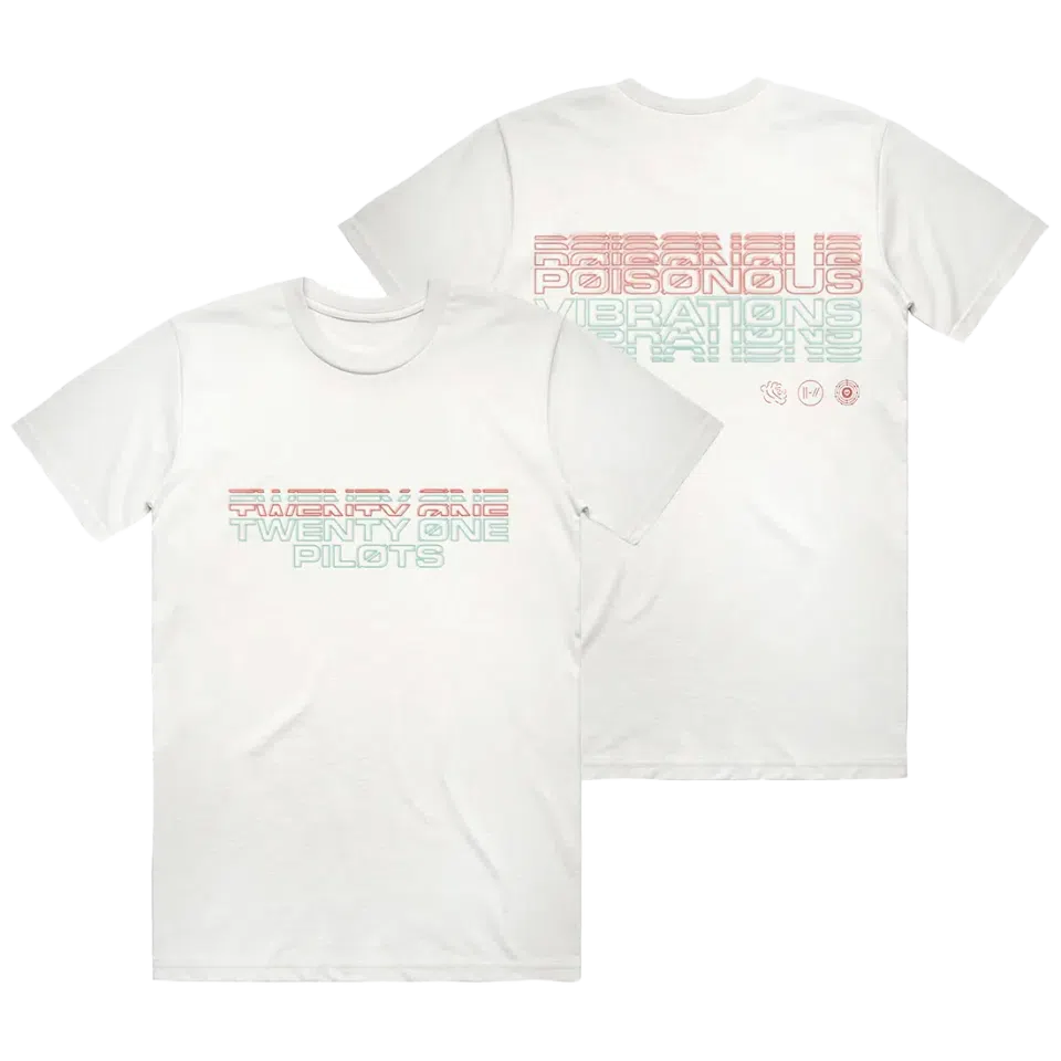 Twenty One Pilots POISONOUS VIBES HOLLOW T-SHIRT (WHITE)