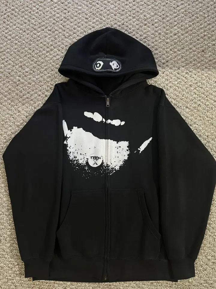 Teen X Zip-Up Hoodie (Black)