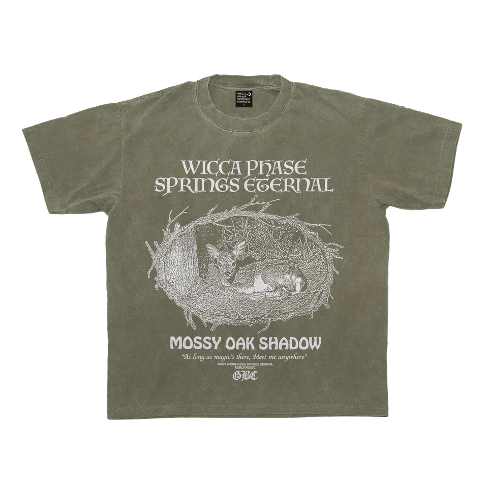 Wicca Phase Springs Eternal As Long As Magic's There T-Shirt (Moss)