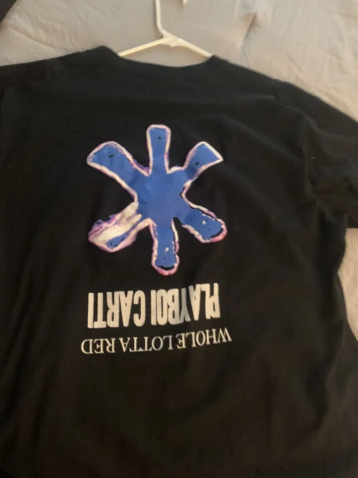 Playboi Carti Whole Lotta Red Inverted Cross Long Sleeve — Black detail image 2