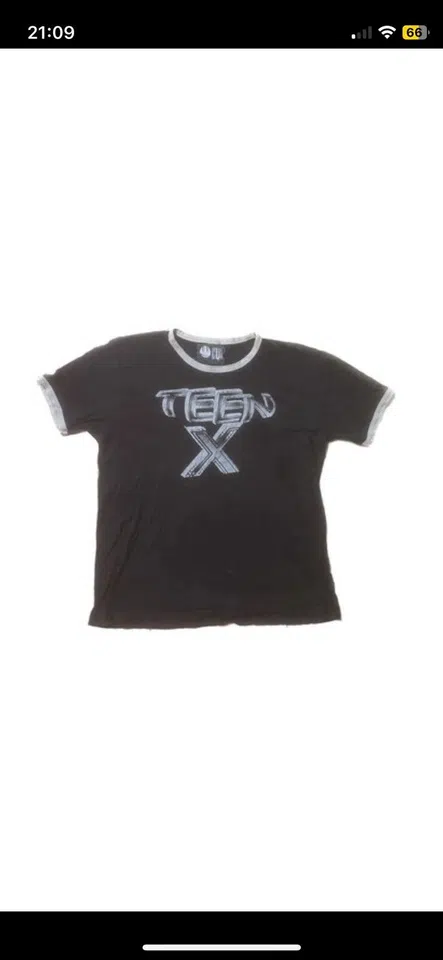Teen X Ringer T-Shirt (Black)