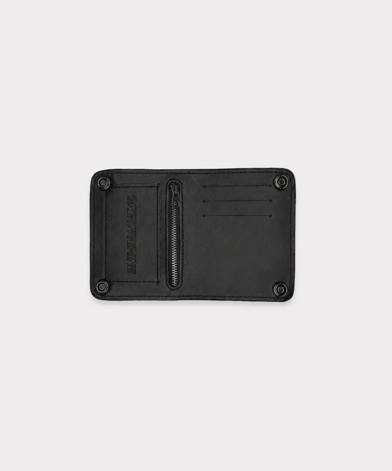 G59 Records G59 Skull Hardware Leather Wallet (Black) detail image 2