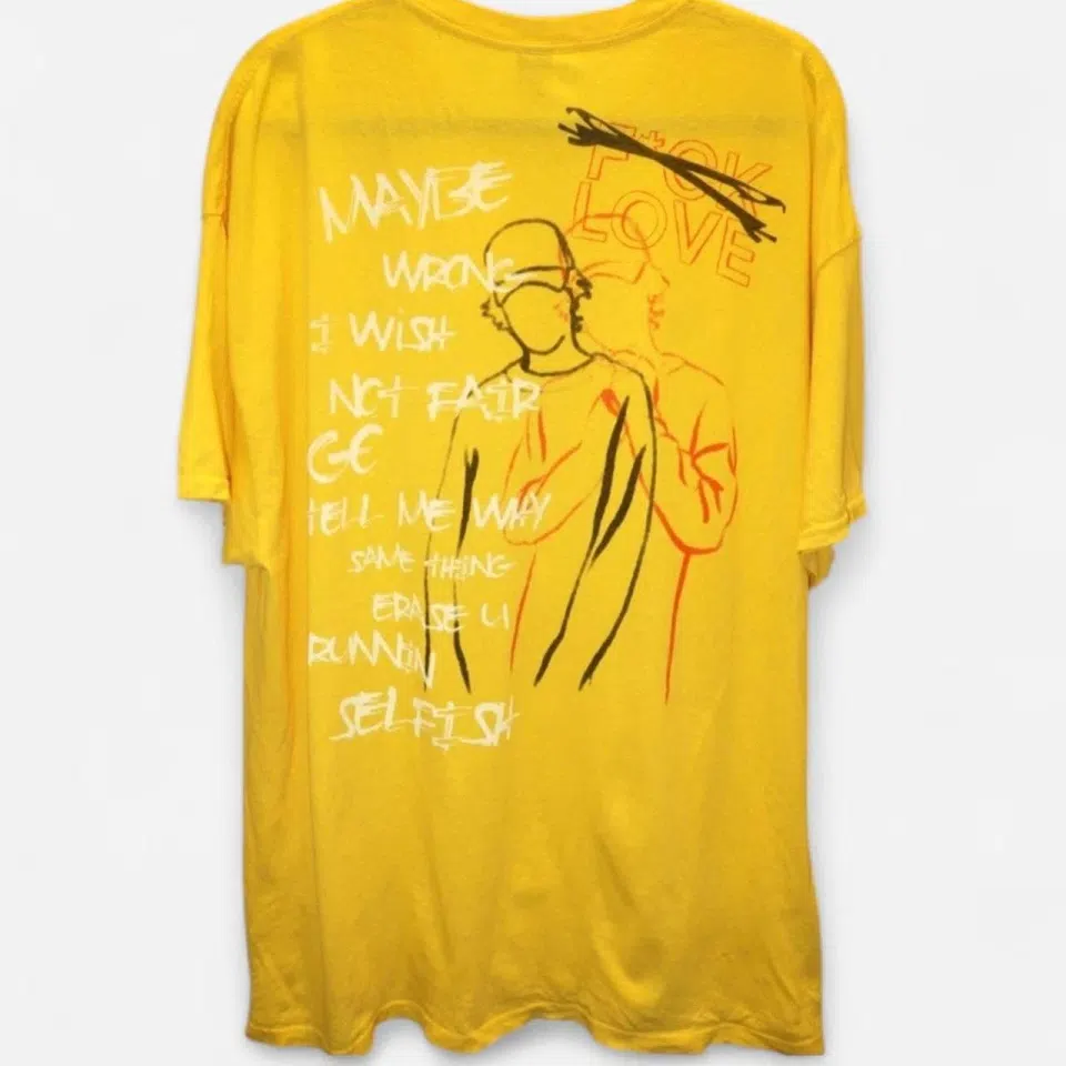 The Kid LAROI Maybe Wrong Tee In Yellow detail image 2