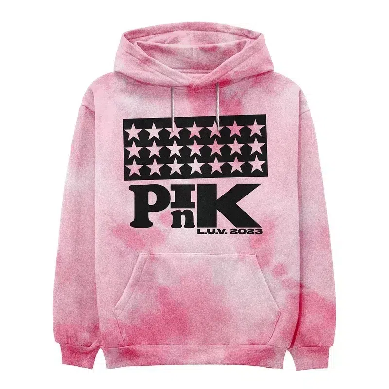 Pink LUV Tie Dye Hoodie