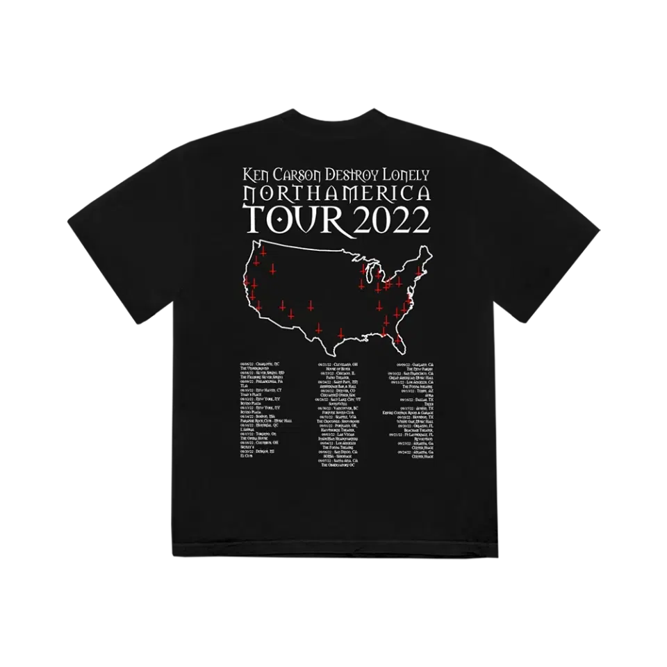Ken Carson I DON'T TRUST FORGIVE OR FORGET T-SHIRT (BLACK) detail image 2
