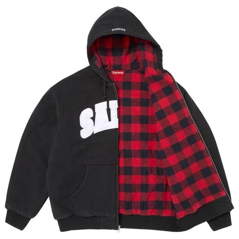 Supreme/SALEM Zip Up Hooded Sweatshirt (Black) detail image 3