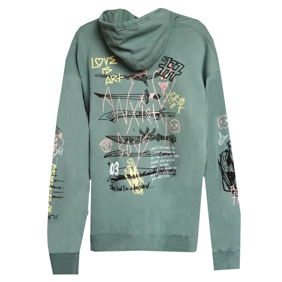Glaive Cypress Green Sketch Hoodie detail image 2