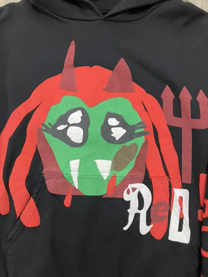 CPFM x Playboi Carti 4 WLR King Vamp Hoodie — Black detail image 2