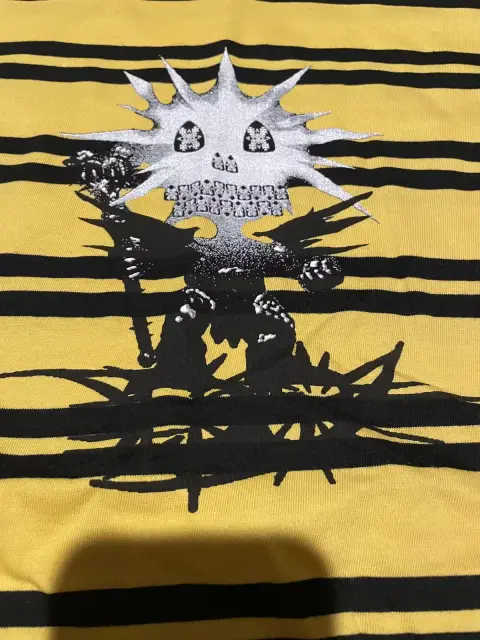 Drain Gang D-9 Striped Tee (Yellow / Black) detail image 3
