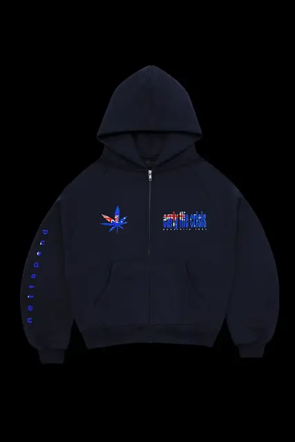 Tour Zip-up Hoodie (Navy)
