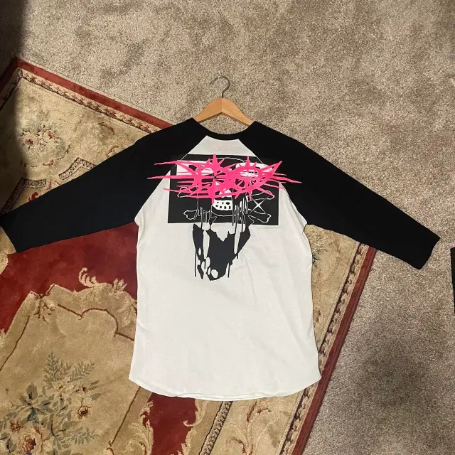 Drain Gang Tour Raglan (White / Black) detail image 2