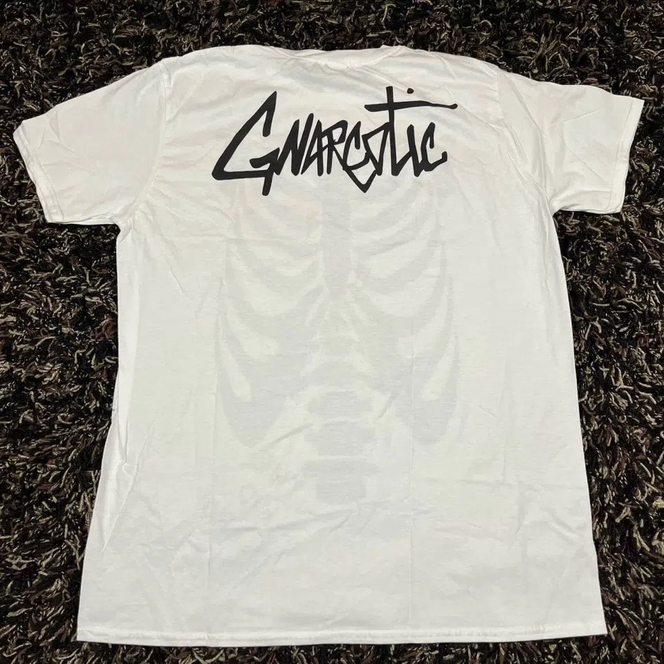 The Kid Laroi X Gnarcotic Dead Love Tee in White detail image 2