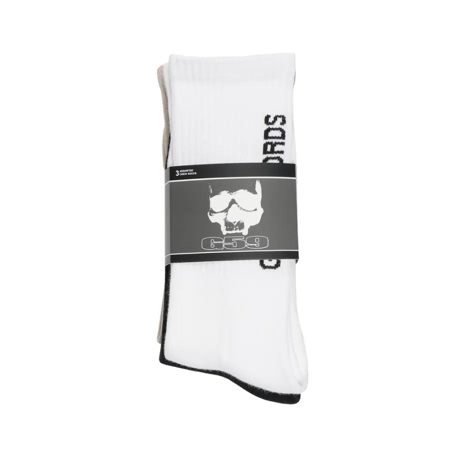 G59 3-Pack Spell Out Socks
