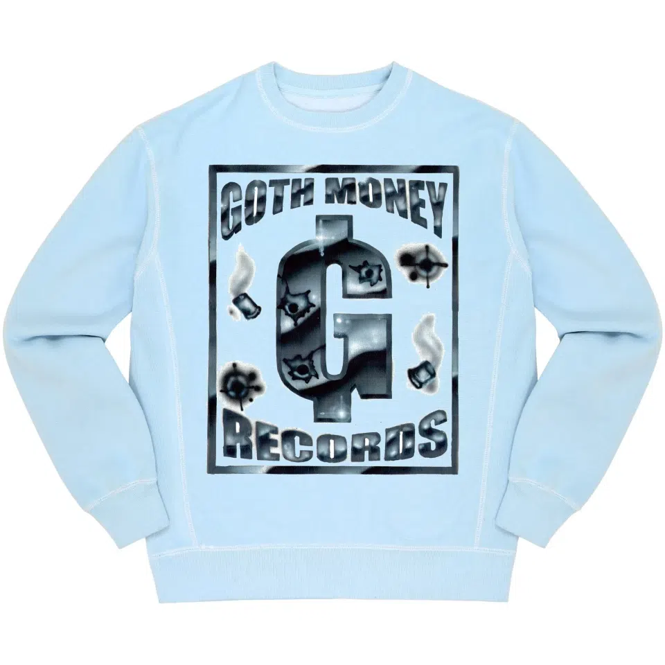 Goth Money Records Airbrush Logo Crewneck detail image 2