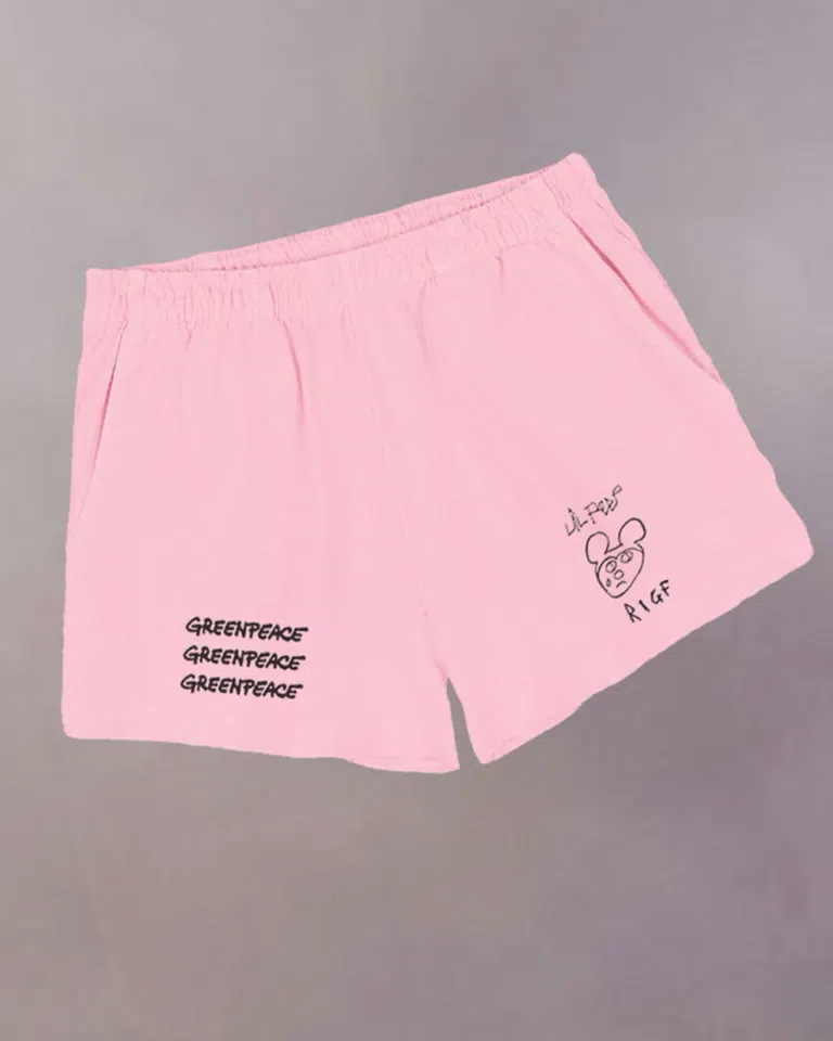 Lil Peep Gimme Time Unisex Shorts (Pink) detail image 4